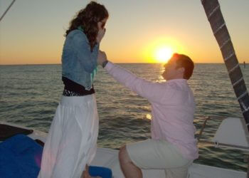 Cool Beans Cruises romantic sunset sail Engagement Naples, FL | MustDo.com