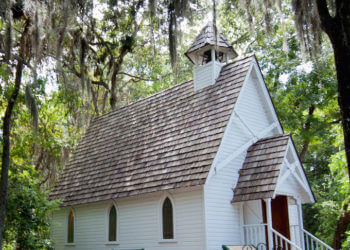 Sarasota historical attraction, Mary's Chapel at Historic Spanish Point, Osprey, Florida, USA