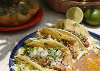 MustDo.com | Authentic Mexican tacos, beans and rice at Mi Pueblo Mexican restaurant Sarasota and Venice, Florida.
