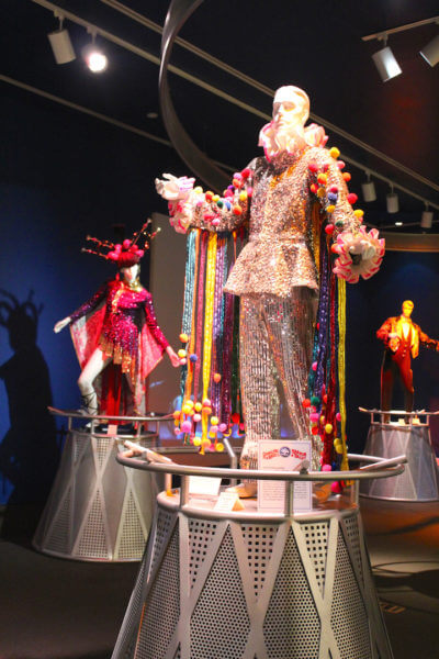 Circus costumes on display at The Circus Museum at Ringling Sarasota, FL
