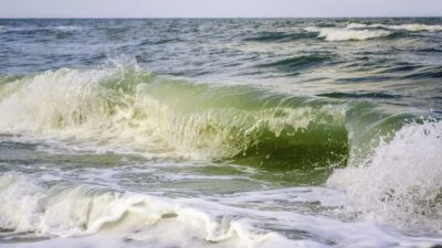 Beach waves on the Gulf of Mexico Southwest Florida.