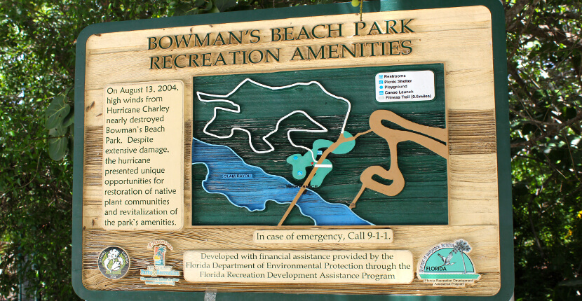 MustDo.com | Bowman's Beach Park amenities on Sanibel Island, Florida USA.