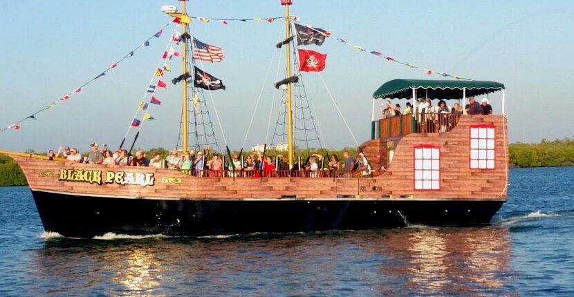 Black Pearl Pirate Ship Cruises, Marco Island, Florida. Family and Adult-Themed Pirate Ship Fun Buccaneers of all ages will be treated to one hour of good, old-fashioned, swashbuckling fun on an adventurous and interactive pirate-themed voyage or relaxing sunset cruise.