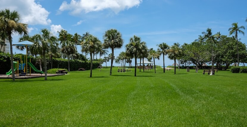 MustDo.com | Lowdermilk Park on Naples Beach is a popular beachfront park with a duck pond, two children's playgrounds, sand volleyball courts, picnic tables, concession, restrooms, and outdoor showers. Photo by Mary Carol Fitzgerald.