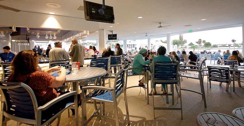 Casual dining at Marina Jack which offers three different waterfront dining options along with live entertainment and a beautiful view of Sarasota bay. Must Do Visitor Guides, MustDo.com