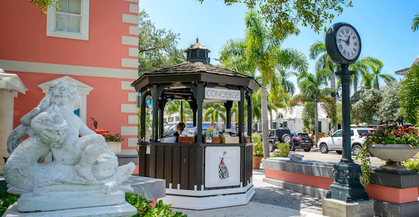 MustDo.com | Naples, Florida Third Street South is known as the birthplace of Old Naples, this beautiful shopping and dining area has retained many original structures. A mecca of art galleries! Photo by Jennifer Brinkman.