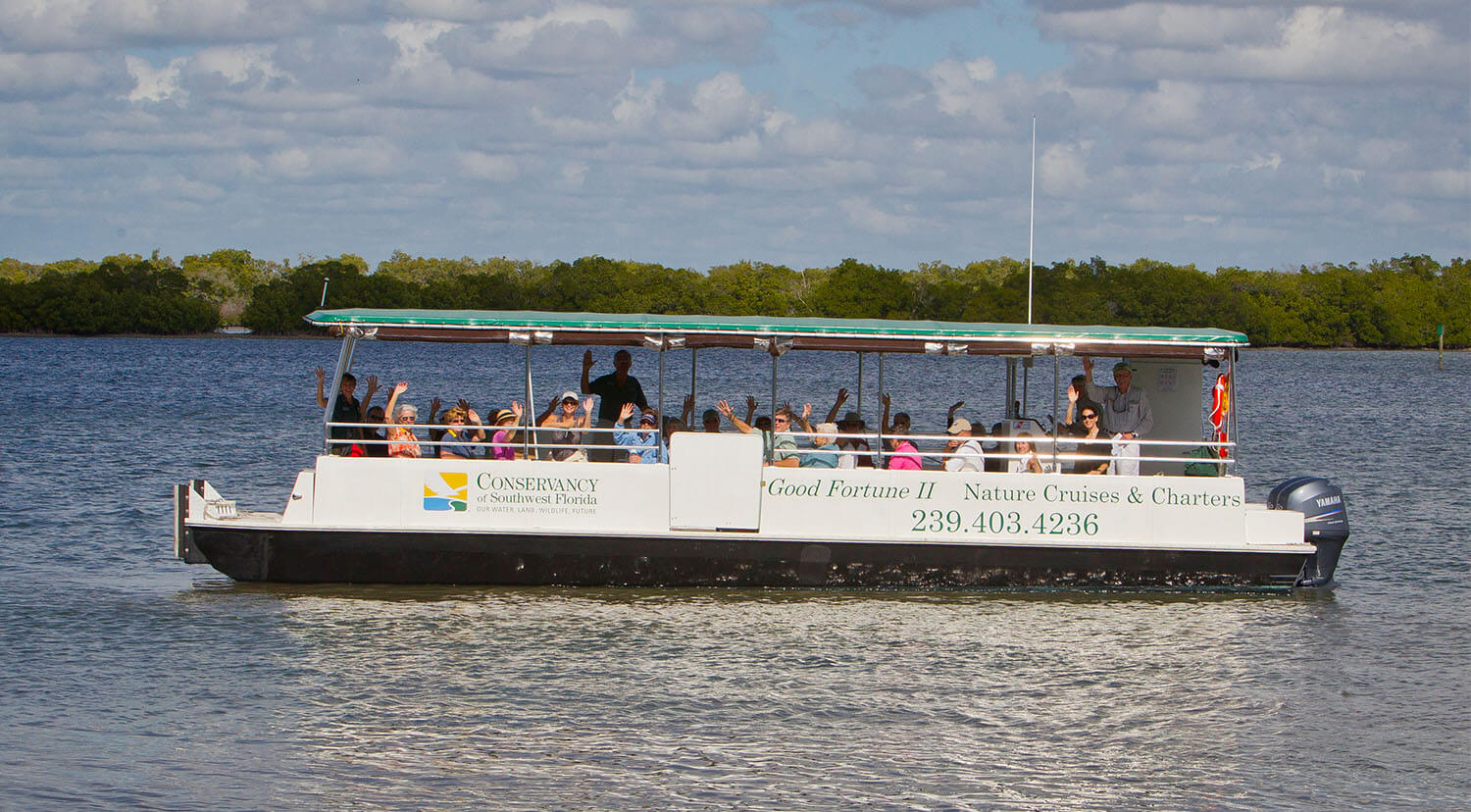 Good Fortune II eco boat tours, Conservancy of Southwest Florida Naples, Florida. Must Do Visitor Guides, MustDo.com