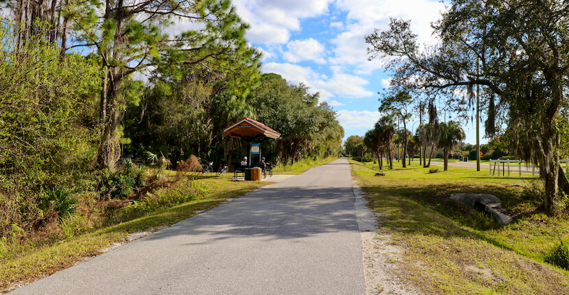 The Legacy Trail paved multi-use recreational trail for biking, hiking in Sarasota and Venice, Florida. Photo by Nita Ettinger. Must Do Visitor Guides | MustDo.com