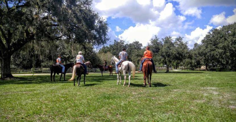 Peace River Charters horseback riding trail tours near Sarasota in Arcadia, Florida.