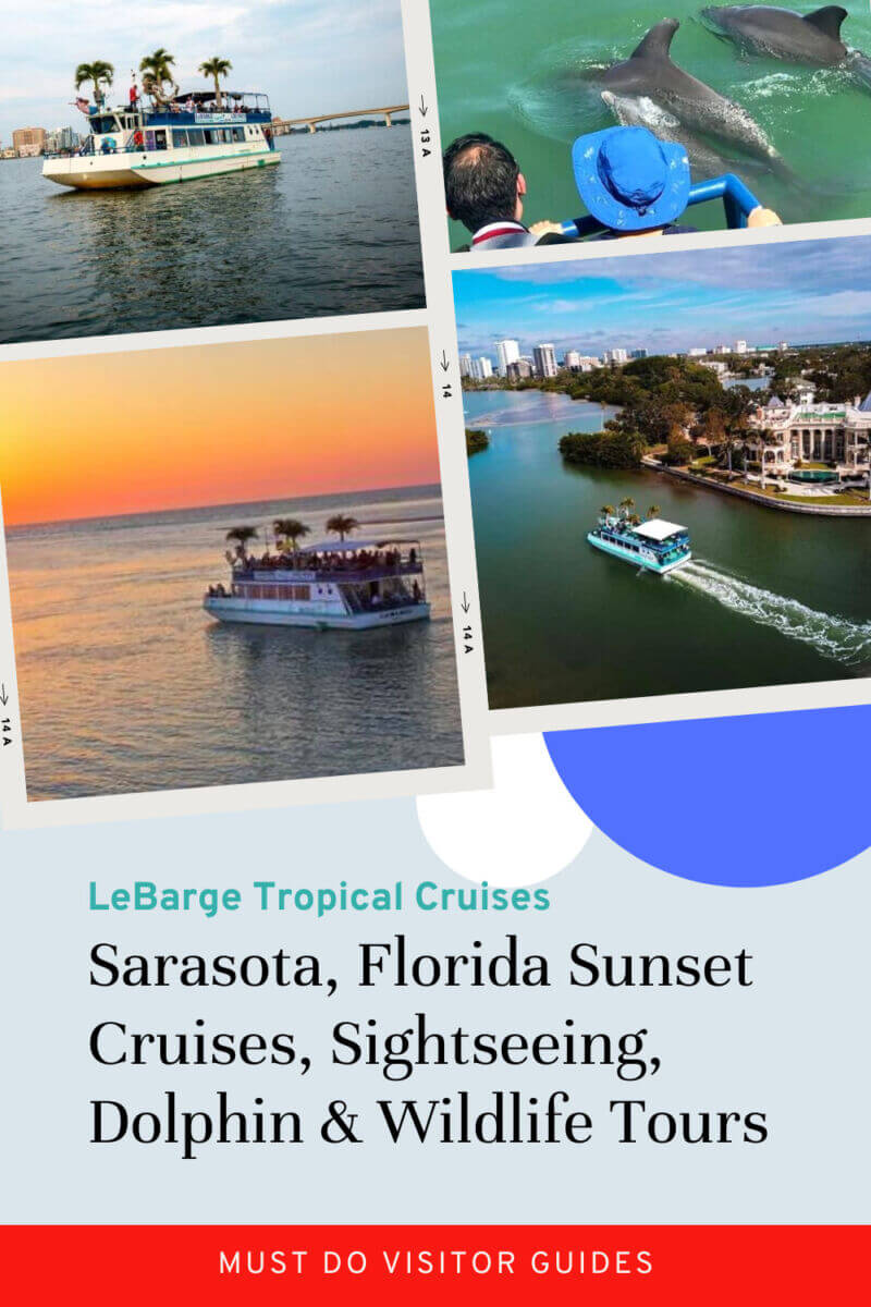 LeBarge Tropical Cruises offers a fun sunset cruise with live music, sightseeing, and dolphin and nature cruises. Learn more and get a coupon! 