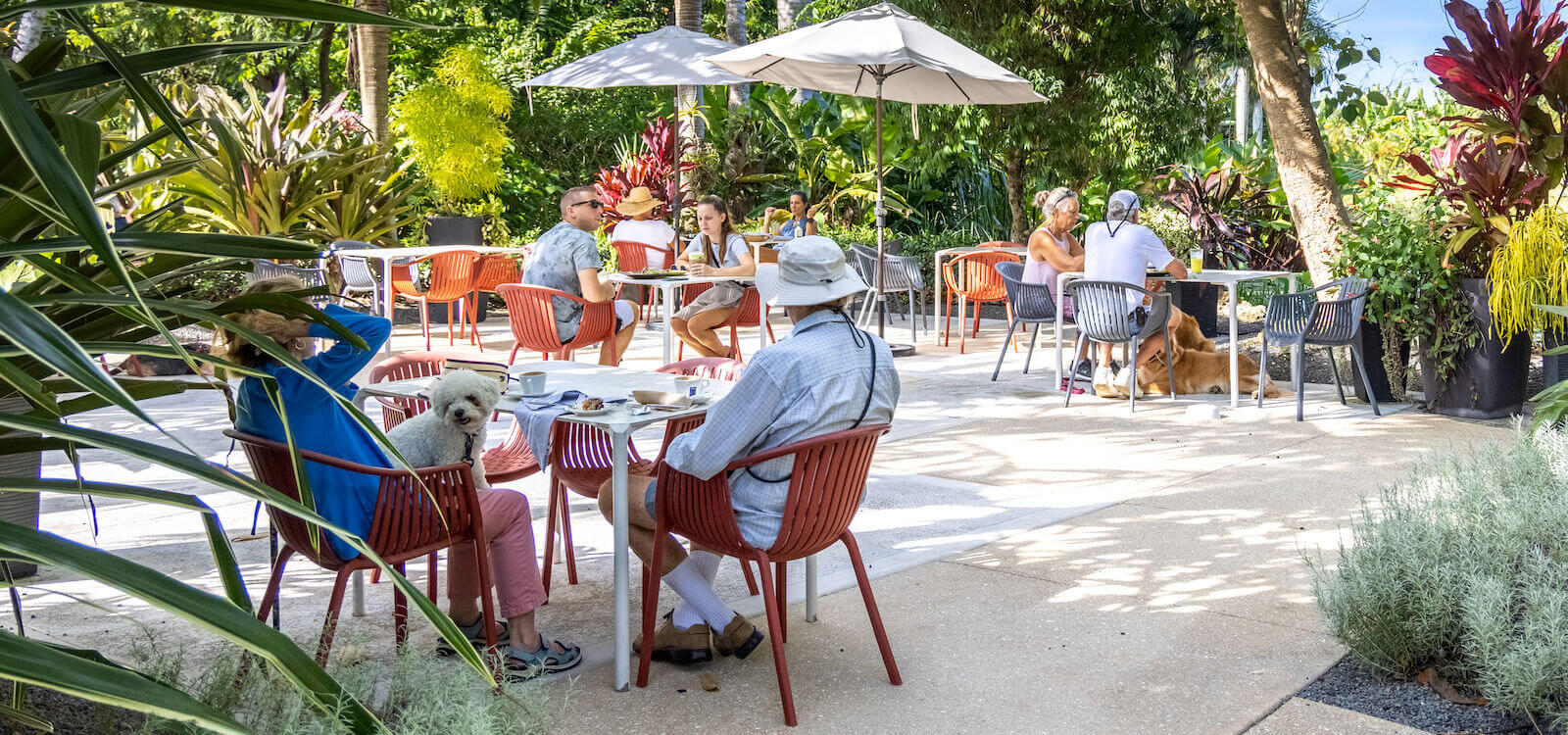 Naples Botanical Gardens outdoor patio dining Naples, Florida