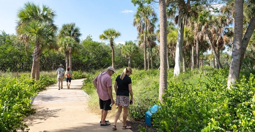 Walking pathway The Bay park Sarasota, Florida